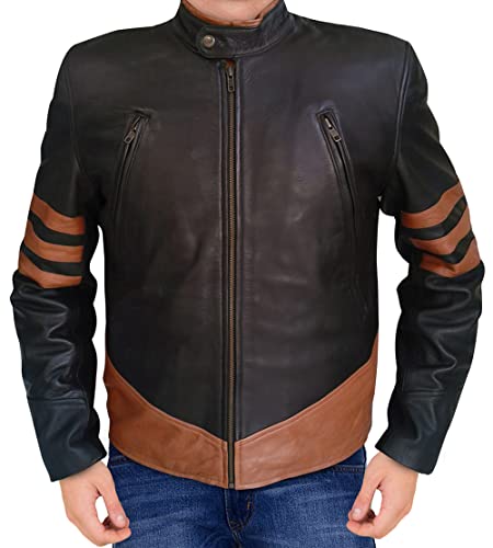 Brown - Wolvr Motorcycle Leather Jacket