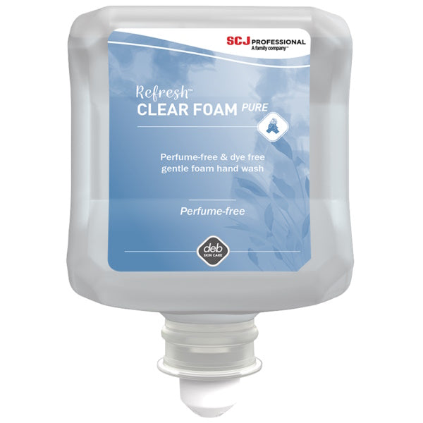 SC Johnson Deb Refresh Clear Foam Pure - Refreshing Hand Sanitizer with Moisturizers | Perfect for Travel, Office & Home Use