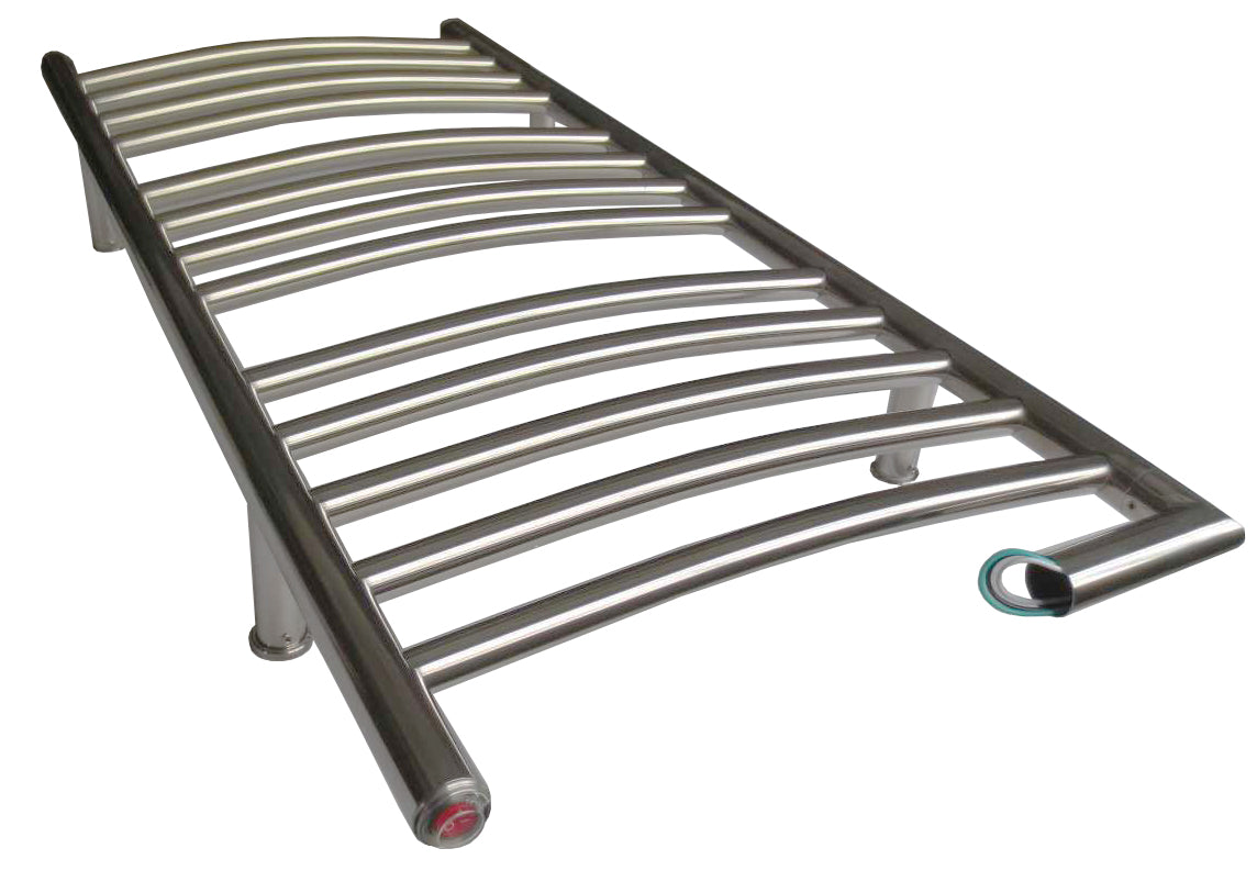 40 Inch Polished Stainless Steel Electric Towel Warmer & Drying Rack - Hardwired Bathroom Heater for Spa, Luxury Home & Hotel Use