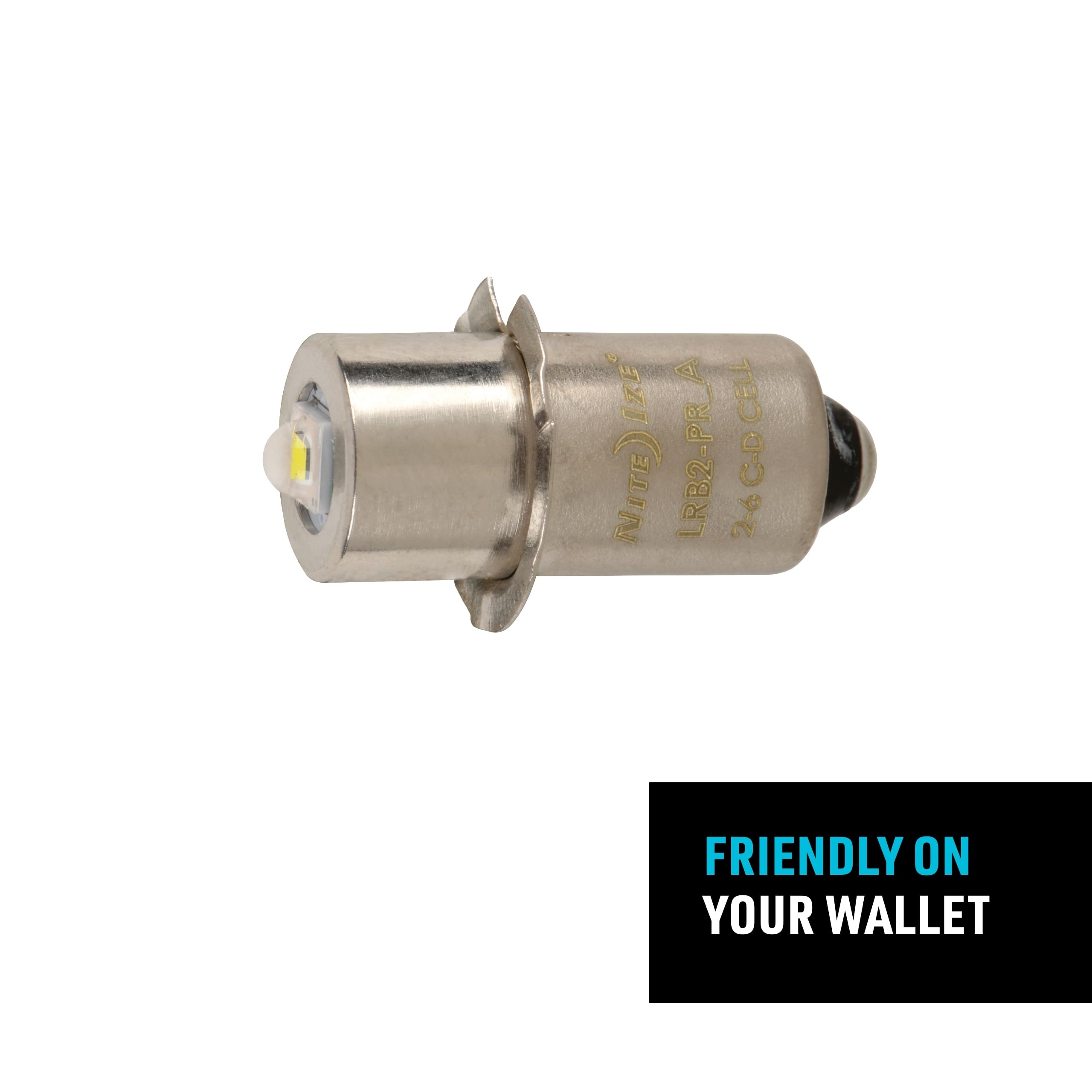 Nite Ize LED Upgrade Bulb Kit - 55 Lumen LED Flashlight Bulb with 100,000 Hour Lifespan - Compatible with Most C & D Cell Flashlights - Perfect for Camping, Hiking & Emergency Preparedness