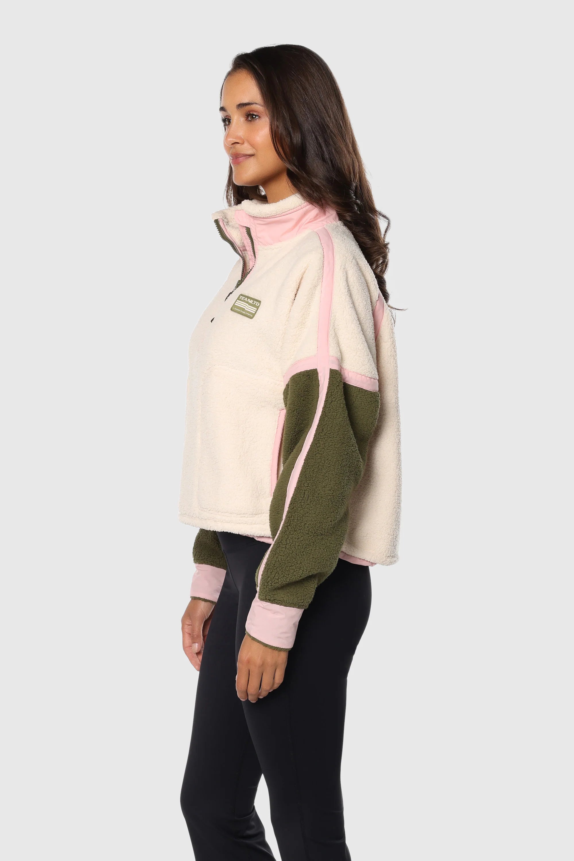 Sherpa 1/4 Zip Fleece Pullover - Soft Cream Winter Jacket for Men & Women | Cozy Outdoor Hiking & Casual Wear