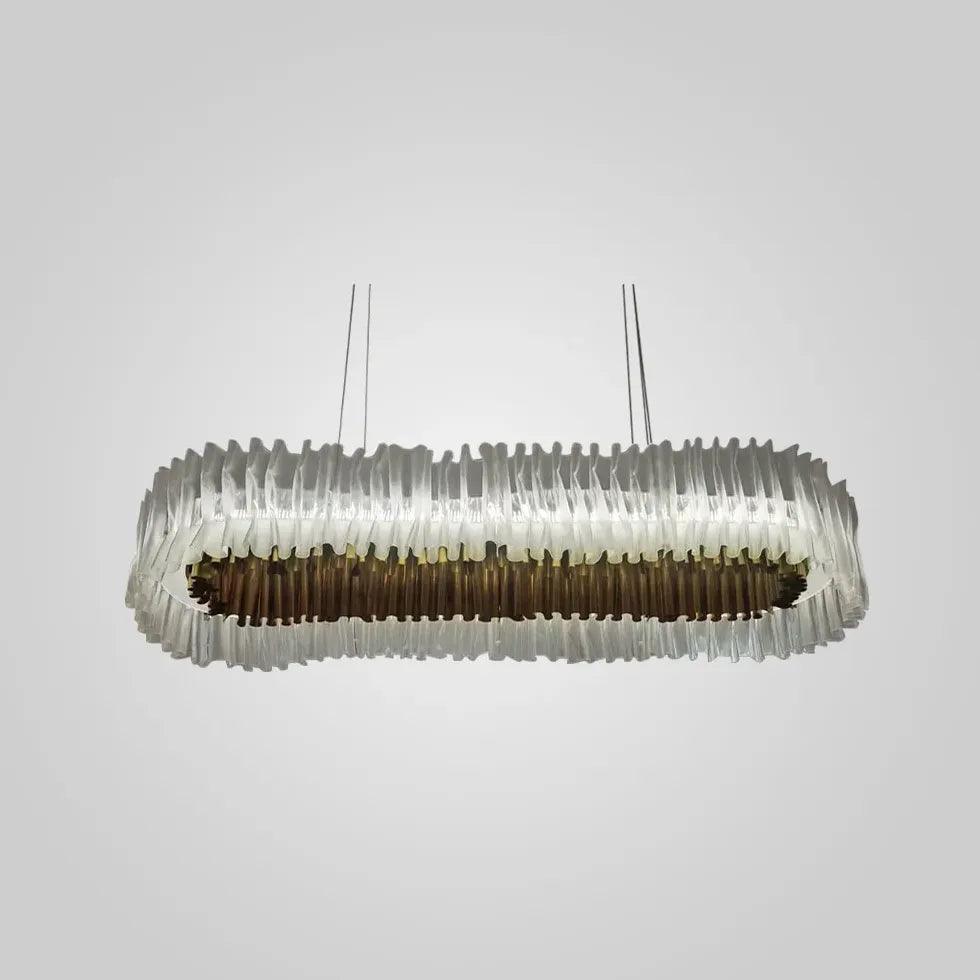Modern Wave-Shaped Pendant Light for Living Room - Sleek Ceiling Lighting Fixture for Dining Room, Bedroom, and Home Decor