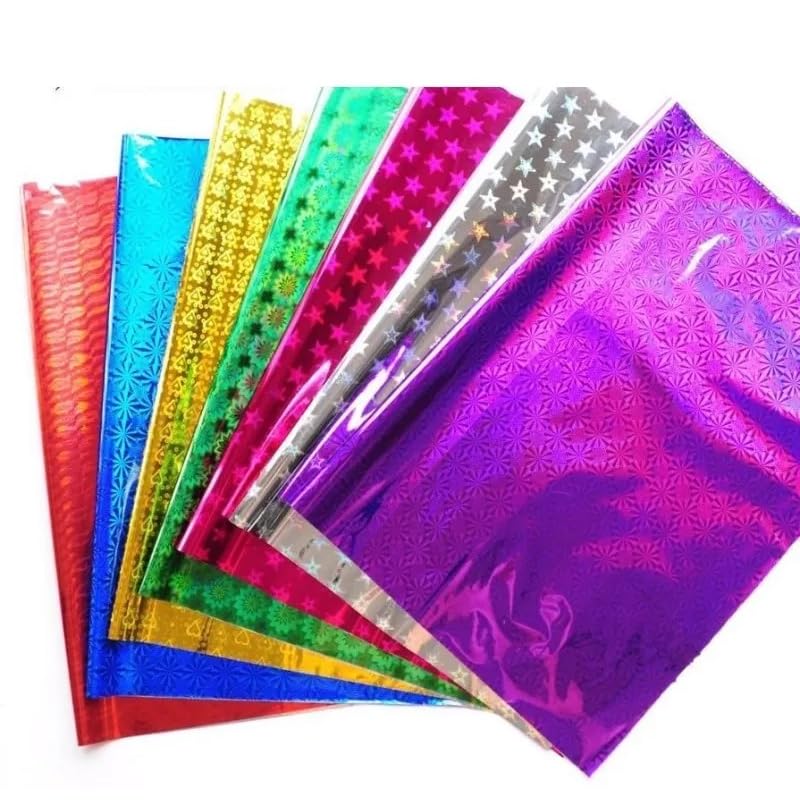 Accuprints 30-Pack Holographic Gift Wrapping Paper - 64x45cm Multicolor Gift Wrap Roll for Birthdays, Christmas & Party Presents - Premium Shiny Present Wrapping Sheets for Special Occasions
