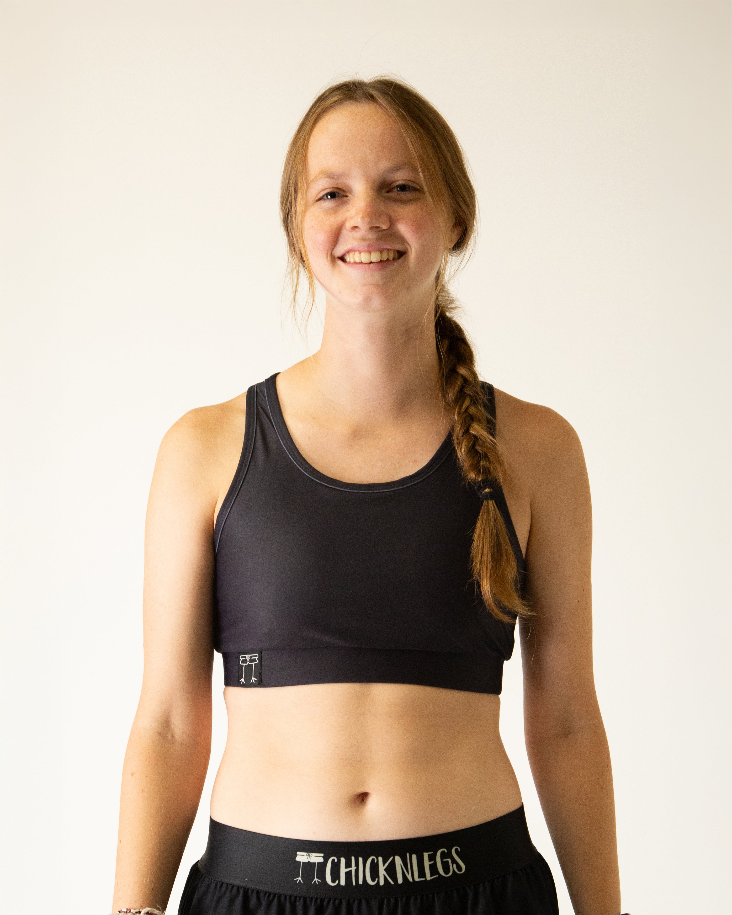 Black OG Sports Bra for Women - High Support Workout Top for Running, Yoga & Gym - Breathable & Comfortable Activewear