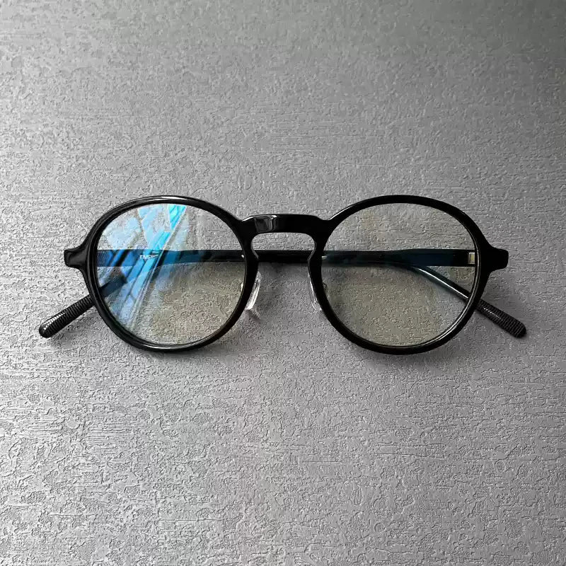 Stylish Black Acetate Full Rim Round Eyeglasses for Women - Trendy & Comfortable Frames for Work, Reading & Everyday Use