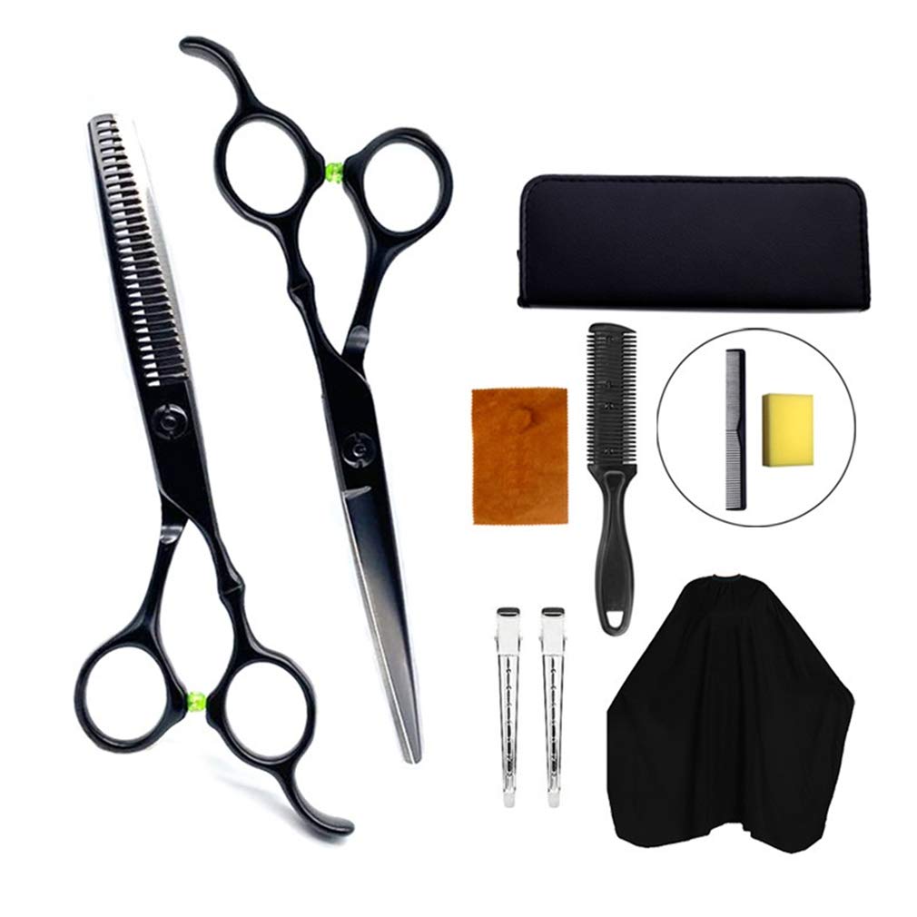6.0 Inch Professional Hairdressing Scissors Set - Stainless Steel Hair Shears (Flat & Texturizing Shears) for Salon, Home & Barber Use - Perfect for Hair Cutting, Styling & Thinning
