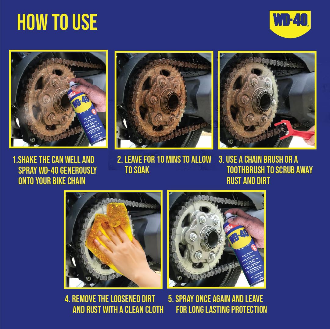 WD-40 Multipurpose Spray - Rust Remover, Lubricant & Cleaner for Home, DIY & Workshop (Pack of 2)