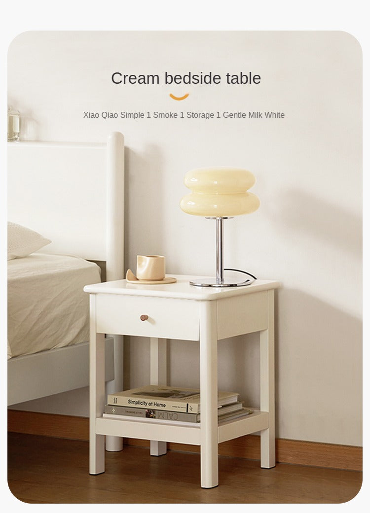 Solid Pine Wood Single Drawer Nightstand - Sturdy Bedside Table for Bedroom, Living Room, or Office - Perfect for Storage & Decor