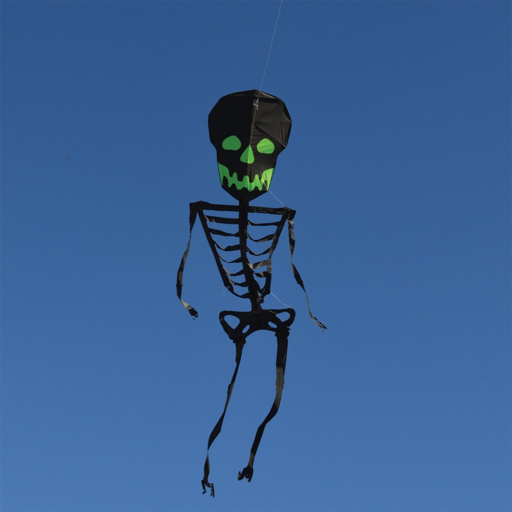 Premier Kites 21 ft. Skeleton Kite - Large Flying Dragon Kite for Outdoor Beach, Park & Festival Fun - Perfect for Family Activities, Birthday Parties & Summer Adventures