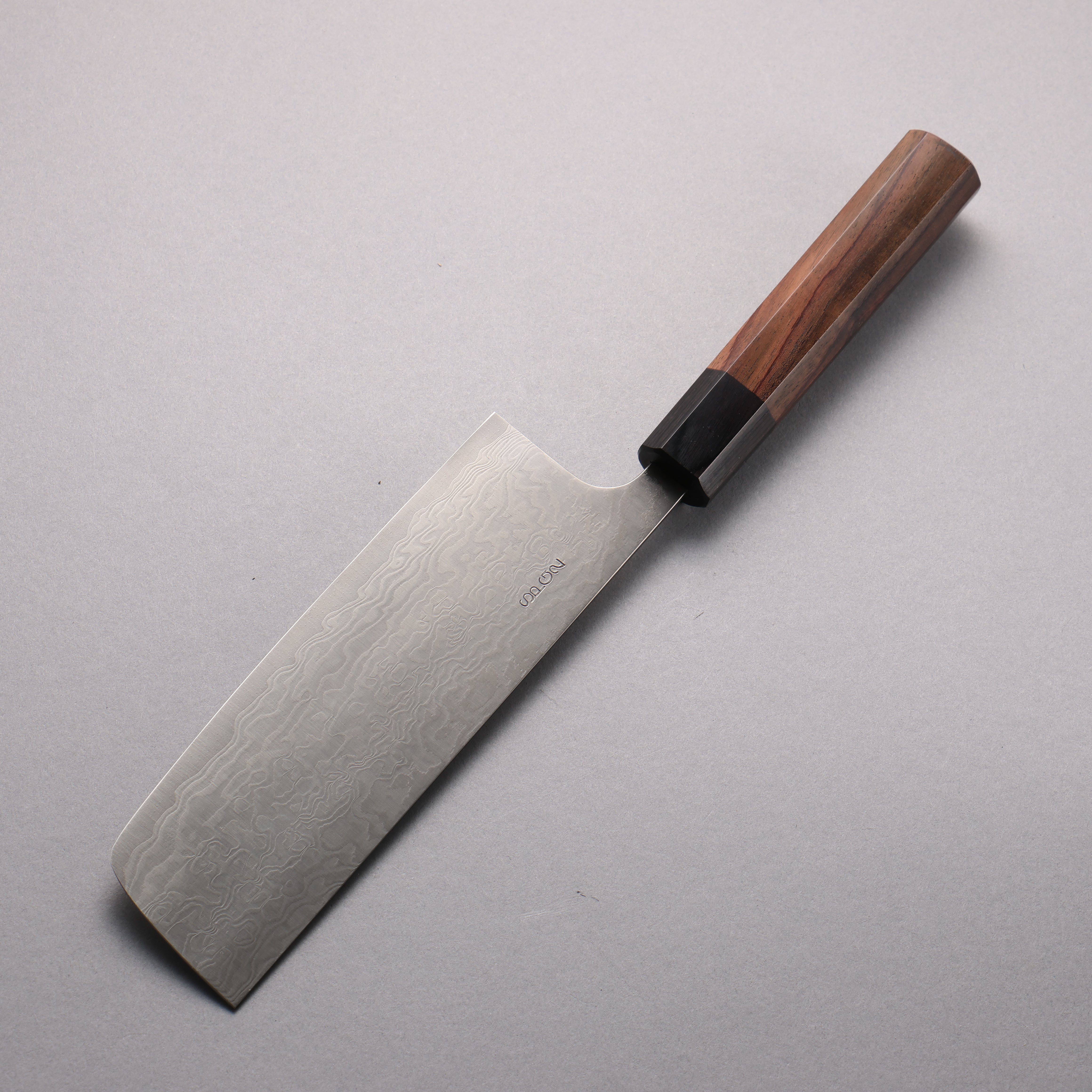 Premium Nao Yamamoto SG2 Damascus Nakiri Knife 165mm - Japanese Rosewood Handle with Black Pakka Wood Ferrule - Perfect for Sushi, Vegetables & Precision Cutting