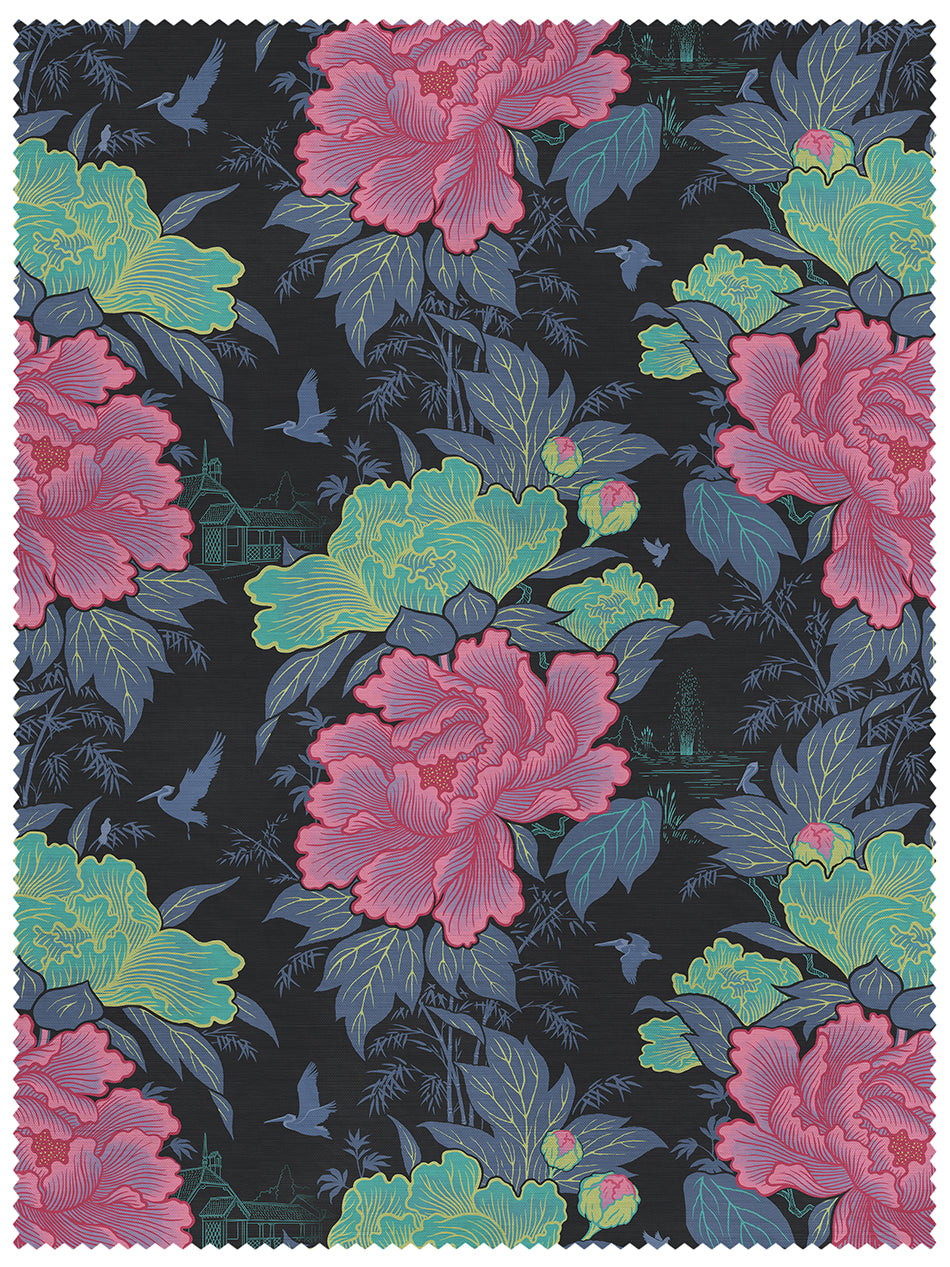 Bloomin' Marvellous 'Neon Nights' Linen Fabric Sample - Premium Textile for Home Decor, DIY Crafts & Fashion Design Projects