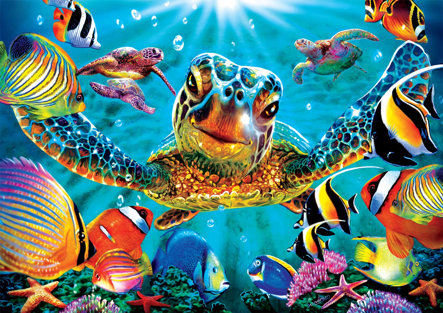 Buffalo Games Tiny Bubbles 300-Piece Jigsaw Puzzle - Fun Family Game Night Activity