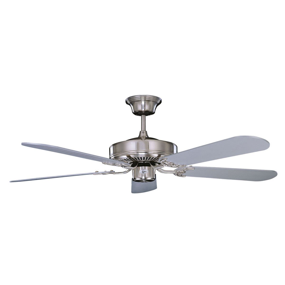 Concord 52-inch Stainless Steel Ceiling Fan with Energy Saving LED Light - Modern Indoor/Outdoor Decorama Fan for Living Room, Bedroom, Patio & Office