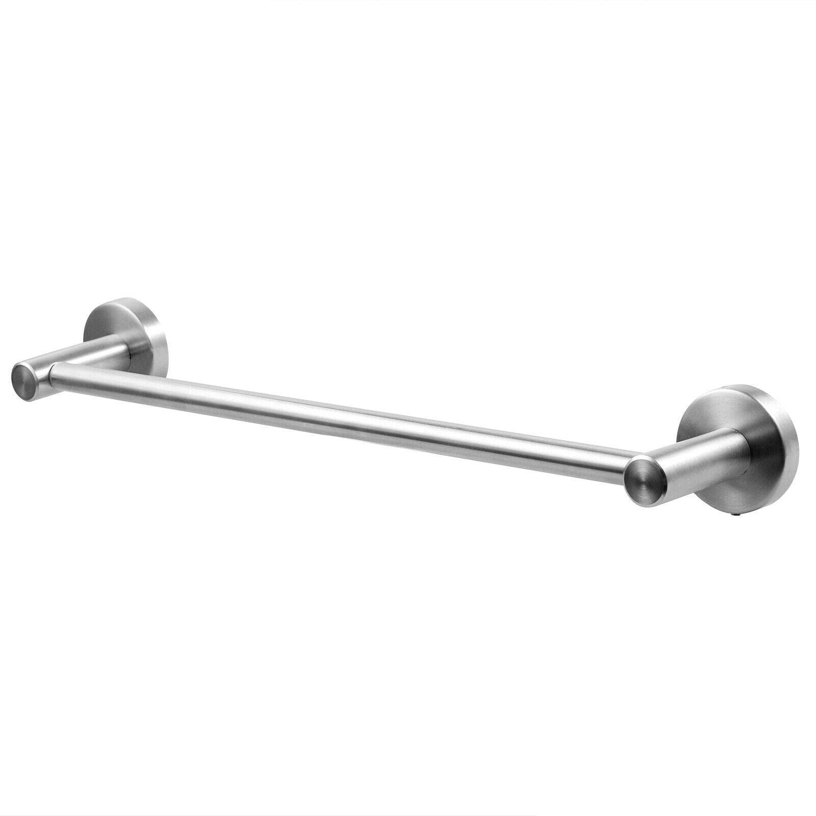 CompreDH Stainless Steel Towel Bar - Wall Mounted Bathroom Towel Rack Holder with Shelf for Hand & Bath Towels - Perfect for Bathroom, Kitchen, Laundry Room Organization & Space Saving Storage