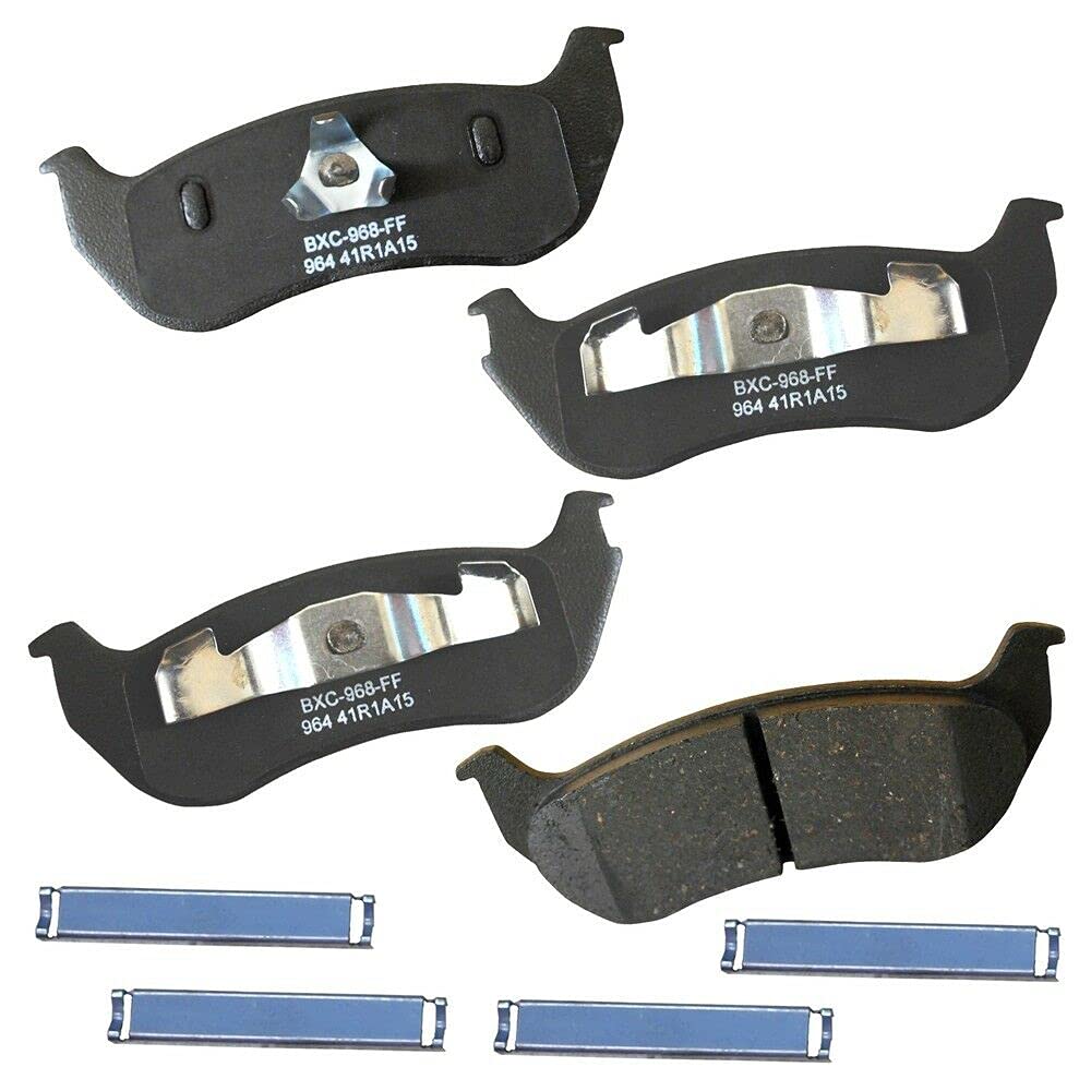 High-Performance Ceramic Brake Pad Set for Rear Wheels - Quiet, Durable Replacement Disc Brake Pads - Perfect for Trucks, SUVs, and Sedans