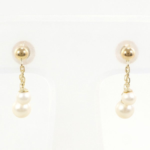 18K Yellow Gold Pearl Earrings for Women - Elegant Stud Earrings with Real Pearls - Perfect for Weddings, Parties & Special Occasions