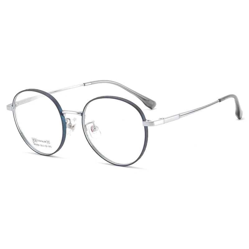 Bclear Unisex Full Rim Small Round Titanium Eyeglasses 6984 - Lightweight & Durable Frame for Reading, Work & Everyday Use