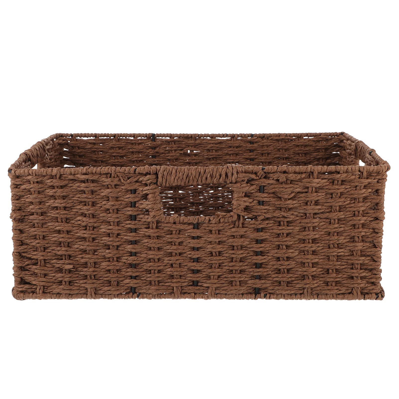 BESPORTBLE Handwoven Rattan Woven Basket - Desktop Storage Organizer for Fruits, Stationery, Coffee & Sundries | Stylish Home & Office Decoration