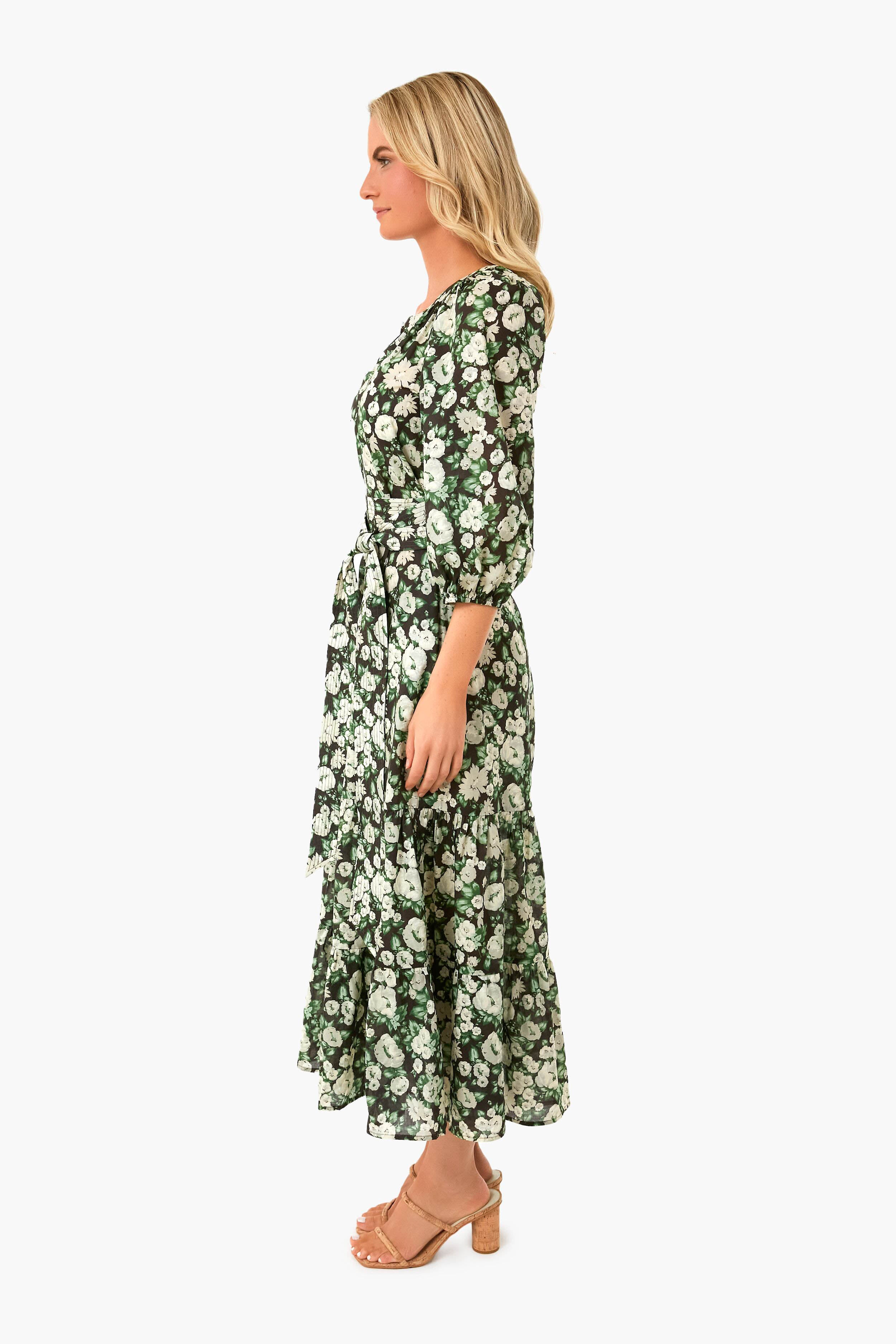 Bouvardia Branch Lyles Dress - Elegant Floral Print Summer Dress for Women | Perfect for Weddings, Parties & Beach Vacations