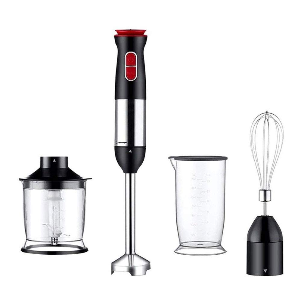 QIN 400 Watt 12-Speed Multi-Purpose Hand Blender - Heavy Duty Copper Motor, Brushed 304 Stainless Steel with Whisk - Perfect for Smoothies, Soups, Sauces & Baking | Professional Kitchen & Home Use