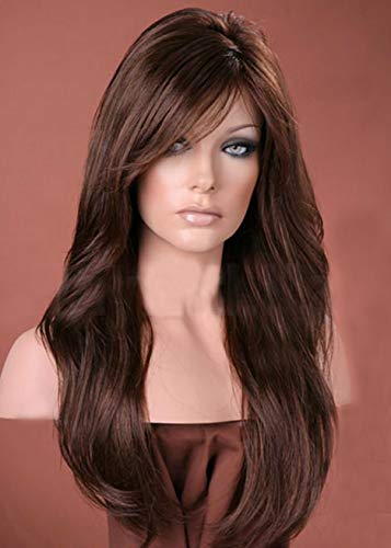 Dark Auburn Sweeping Fringe
