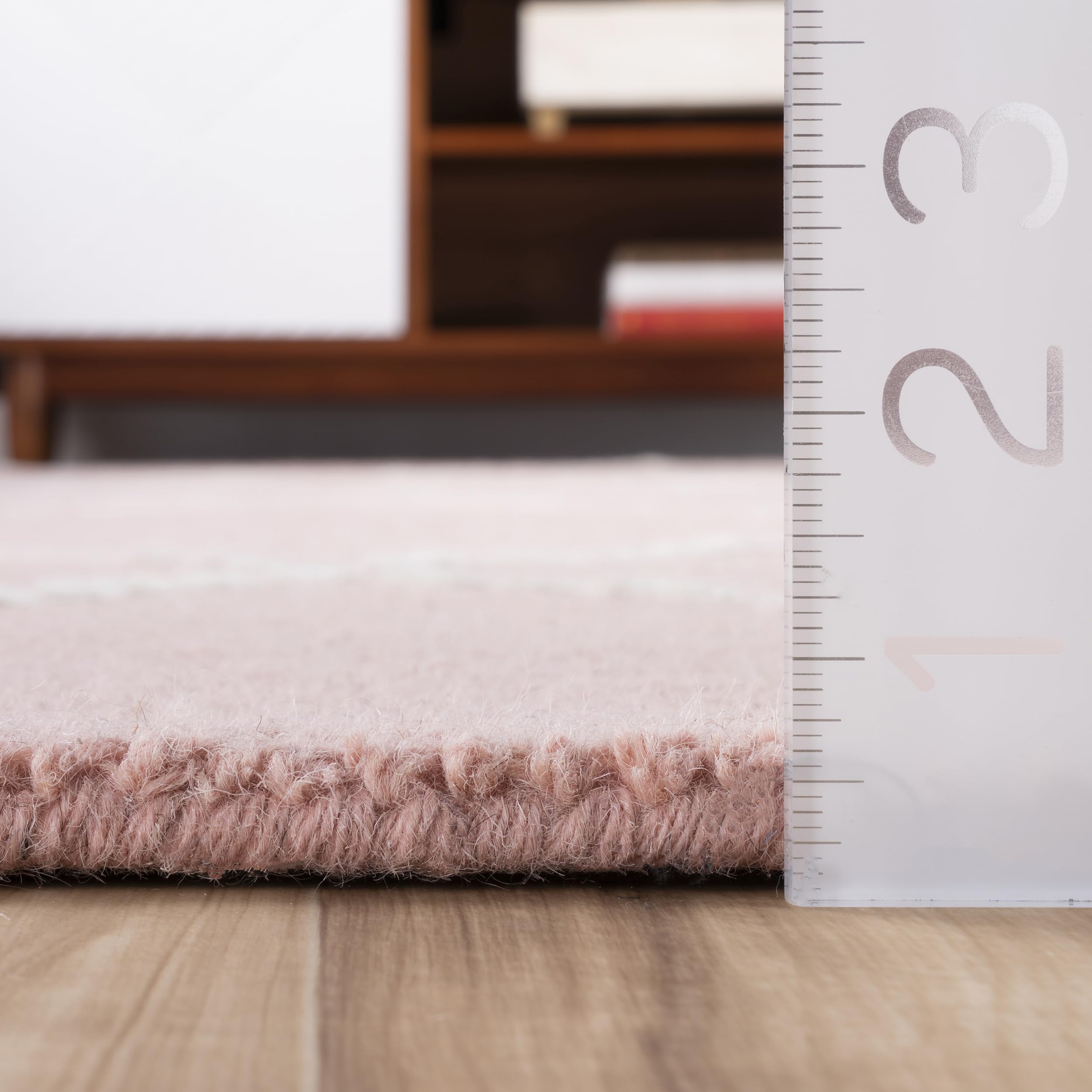 nuLOOM Hand Tufted Elvia Round Area Rug 6 Feet, Soft Baby Pink - Perfect for Nursery, Bedroom & Boho Chic Home Decor