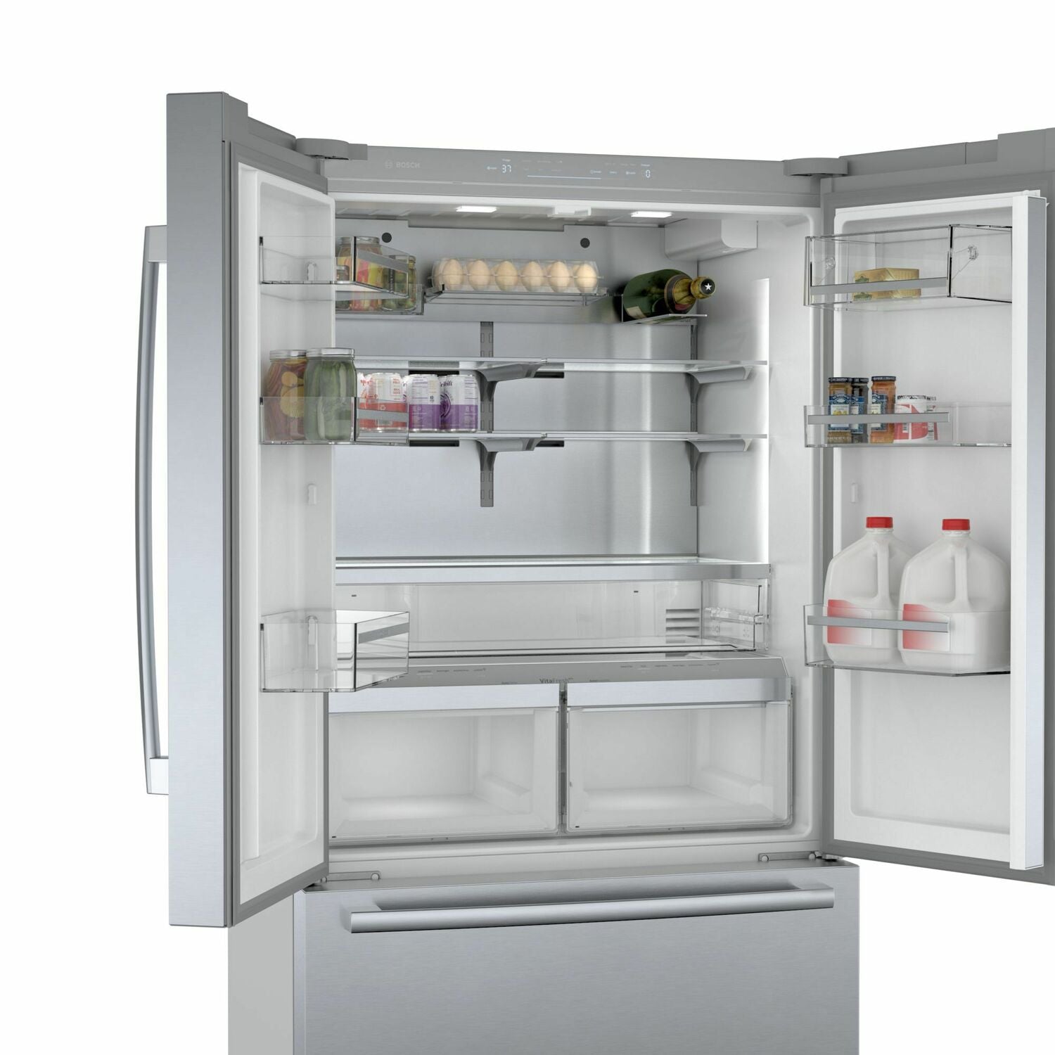 Bosch B36CT80SNS 800 Series 36 Inch French Door Bottom Freezer Refrigerator - Stainless Steel, Easy Clean, Energy Efficient | Perfect for Modern Kitchens & Large Families