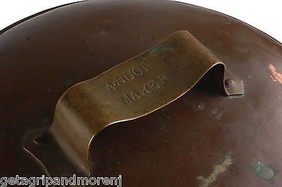 Antique Copper Cooking Pot with Lid by DH&M - Handcrafted Dutch Oven for Soups, Stews & Braising - Perfect for Stovetop & Oven Use