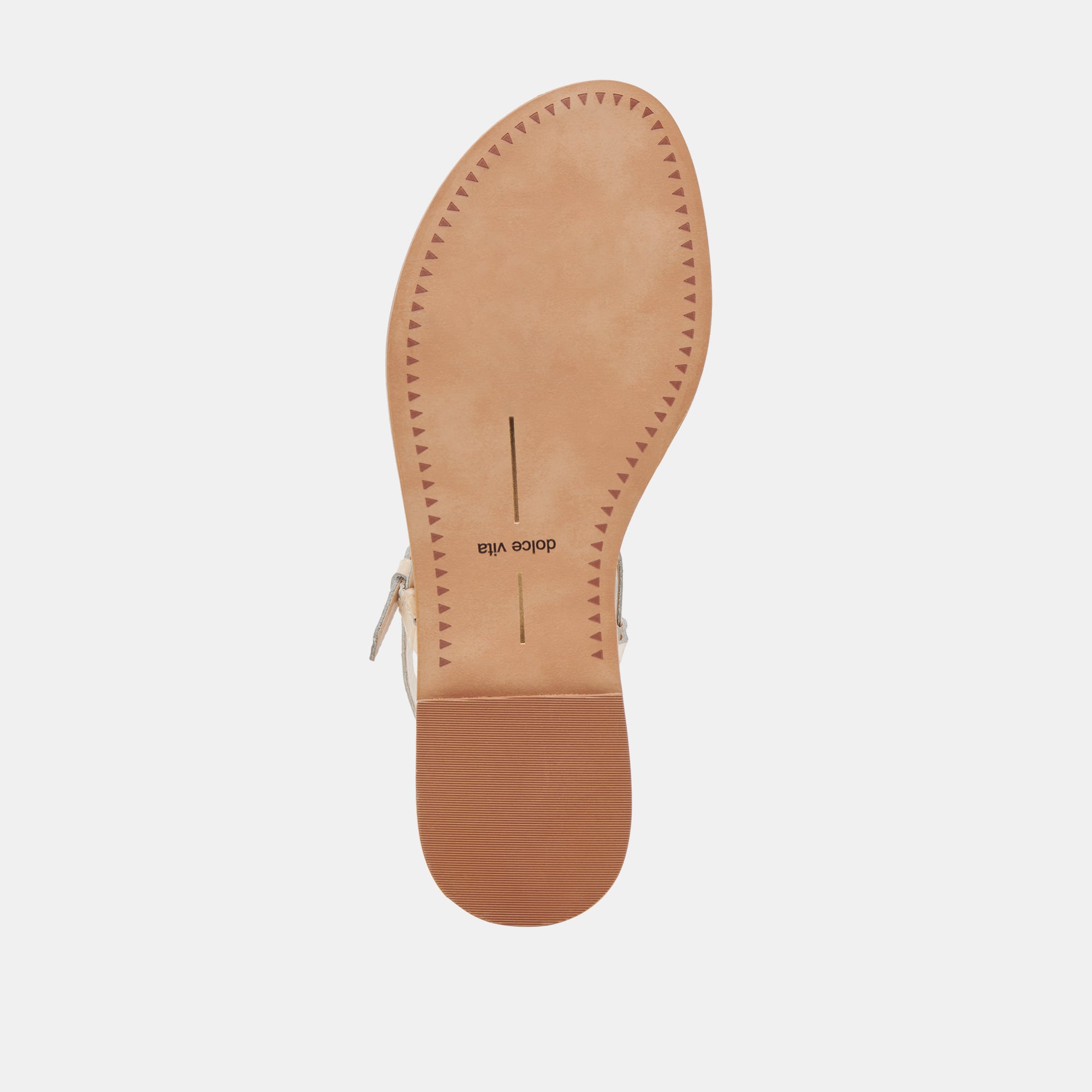 WANDRE Leather Sandals for Women - Bone Embossed Comfortable Flat Sandals | Perfect for Beach, Vacation, and Summer Outfits