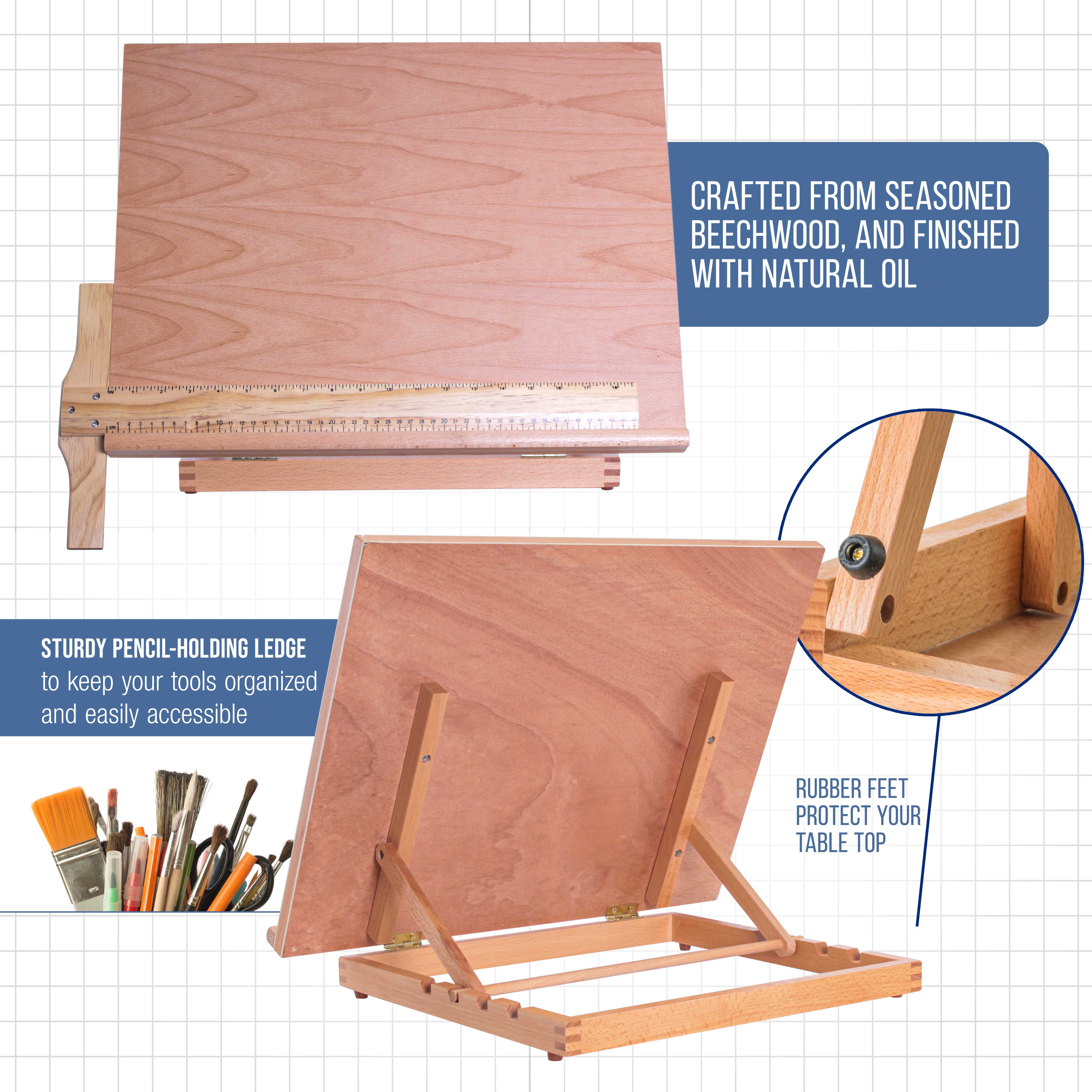 Adjustable Beechwood Drawing Board 20.5