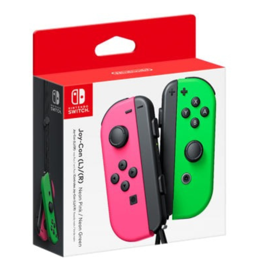 Original Nintendo Joy-Con (L/R) Wireless Controllers for Switch - Neon Red/Blue - Perfect for Multiplayer Gaming & Motion Controls