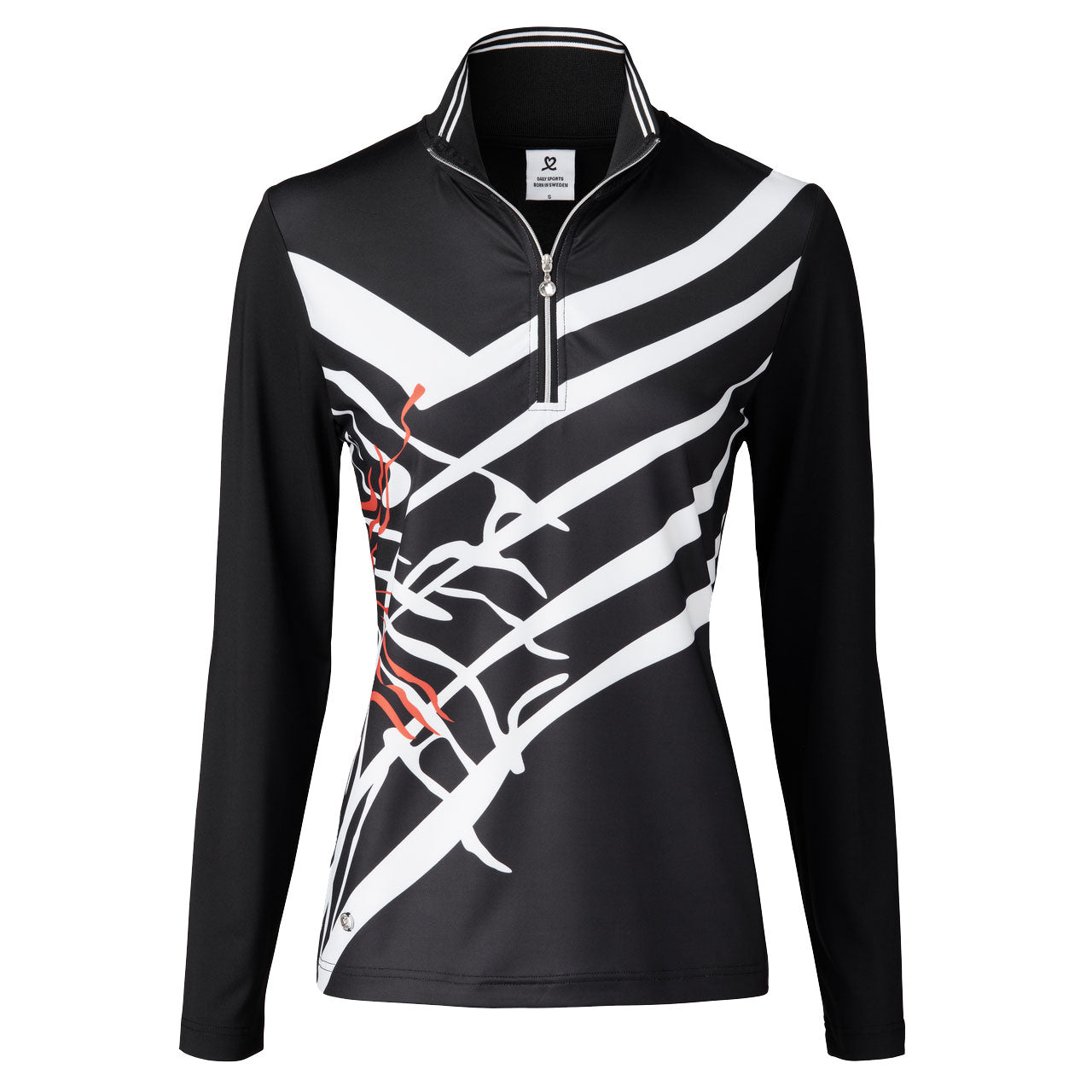 Veriane Black Women's 1/2 Zip Golf Pullover - Breathable & Moisture-Wicking Performance Top for Golf, Tennis & Outdoor Activities