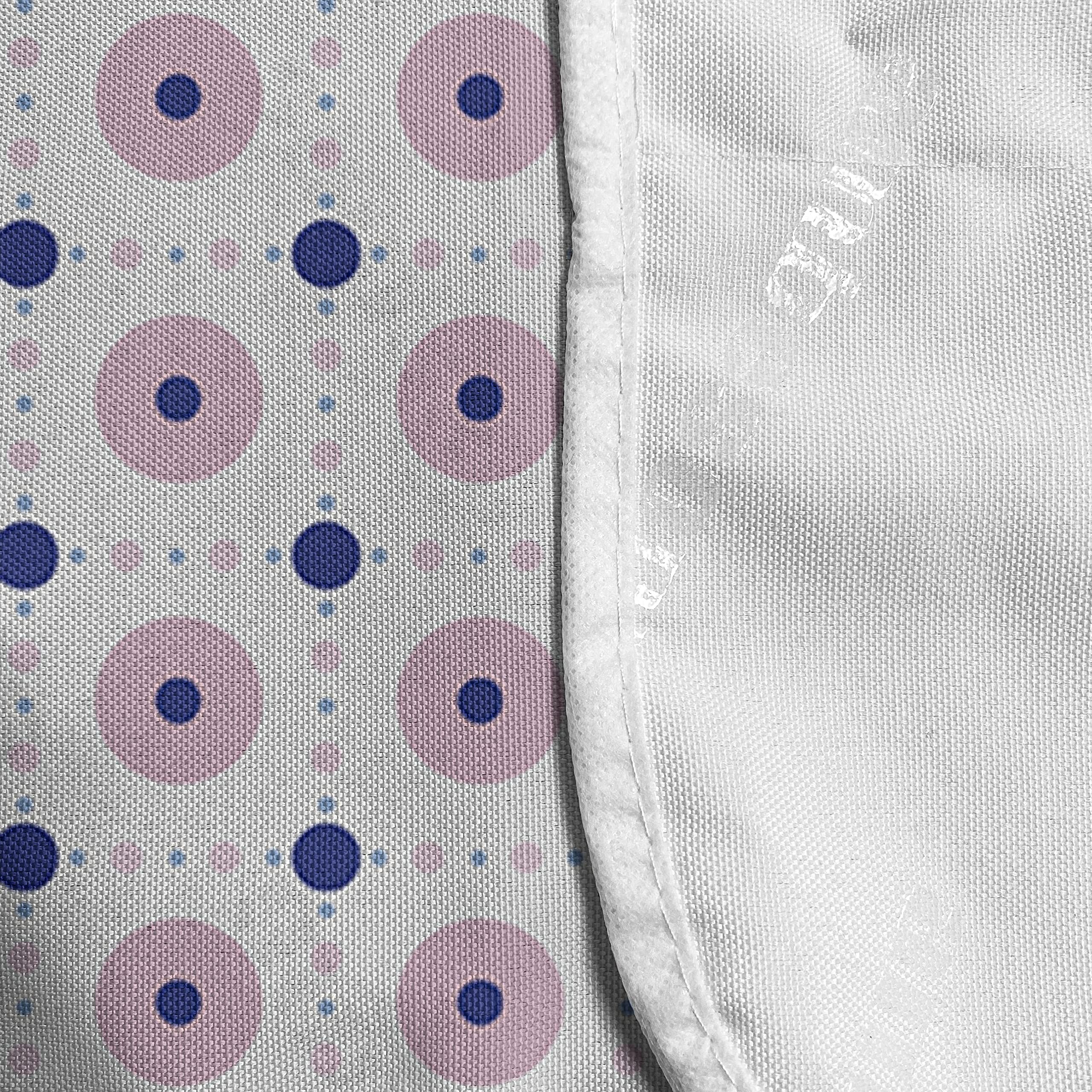 Ambesonne Polka Dots Microwave Cover - Waterproof Kitchen Organizer with Pockets, Symmetric Geometric Pattern in Soft Pale Pink & Dark Violet, 36