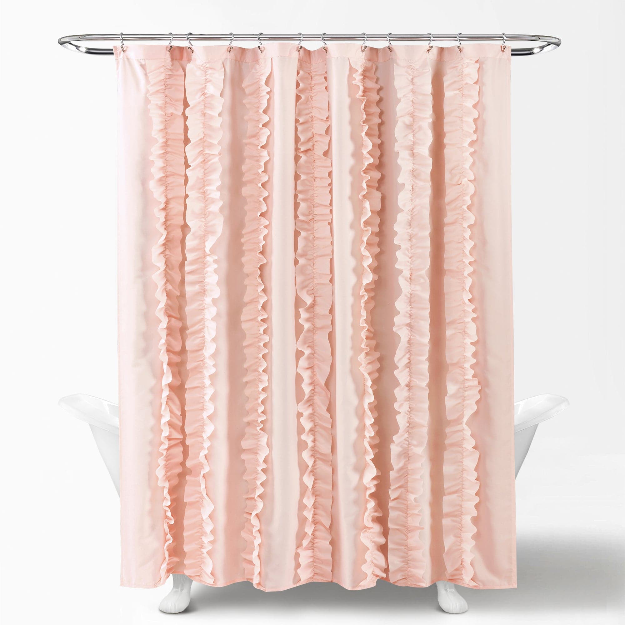Belle Shower Curtain - Waterproof Bathroom Decor with Hooks - Elegant Floral Design for Modern Home & Apartment Bathroom