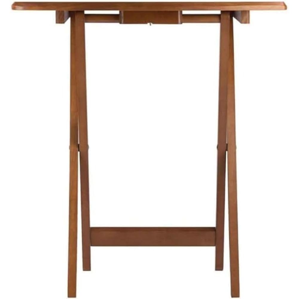 Portable Foldable Wooden Snack Table - Lightweight Teak Finish Multipurpose Tray for Laptop, Dining, and Work | Space-Saving Design for Home Office, Bedroom, Living Room & Outdoor Use | Perfect as Laptop Stand, Side Table, or Breakfast Tray in Small Spaces