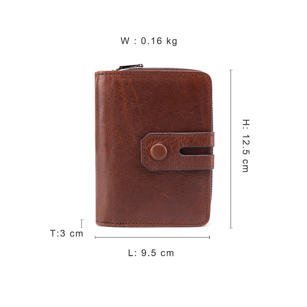 Premium Men's RFID Blocking Genuine Leather Bifold Wallet - Slim & Secure for Everyday Use, Travel & Business