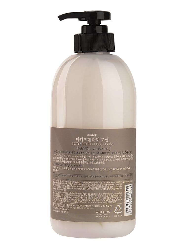 WELCOS Fruit Land Body Moisture Lotion - Vanilla Milk Scent 17.6oz for Dry Skin Care & Hydration | Daily Moisturizer for Women & Men | Home & Spa Use