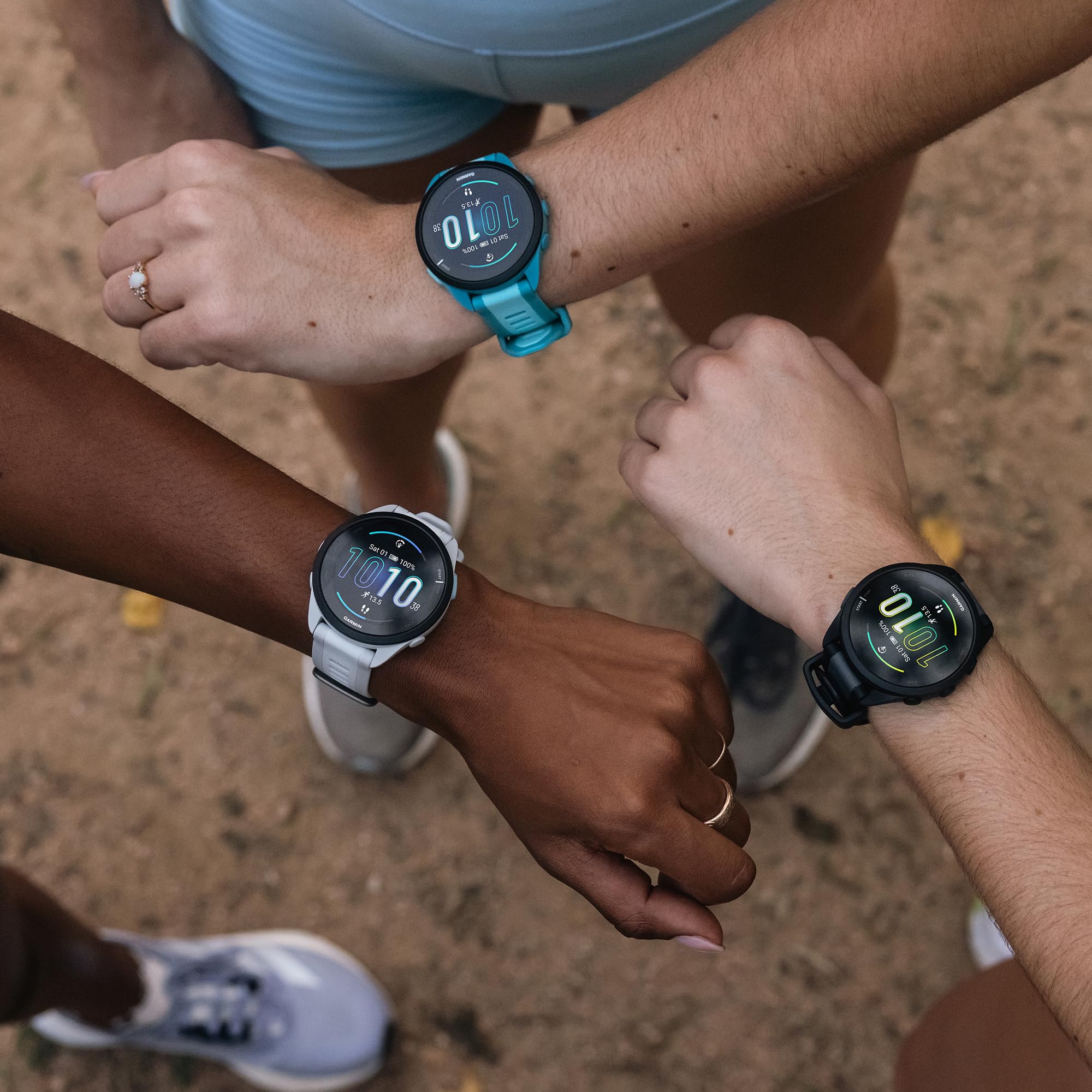 PlayBetter Garmin Forerunner 165 Music (Mist Gray/Whitestone) GPS Running Smartwatch Bundle with AMOLED Touchscreen & 11-Day Battery - Includes Screen Protectors, Wall Adapter & Case - Perfect for Marathon Training, Outdoor Running & Fitness Tracking