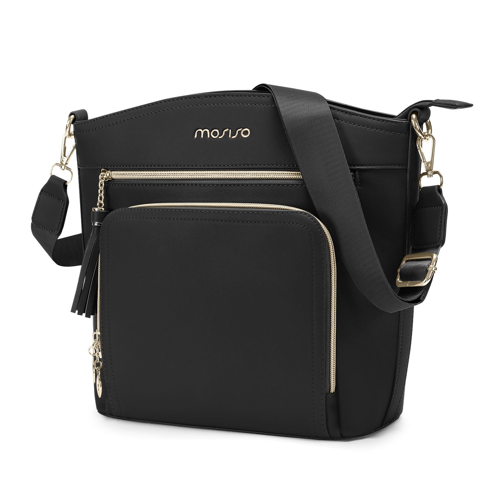 MOSISO Women's Crossbody Bag with Multi Pockets, Card Holder & Tassel - Stylish Shoulder Purse for Daily Use, Travel & Shopping