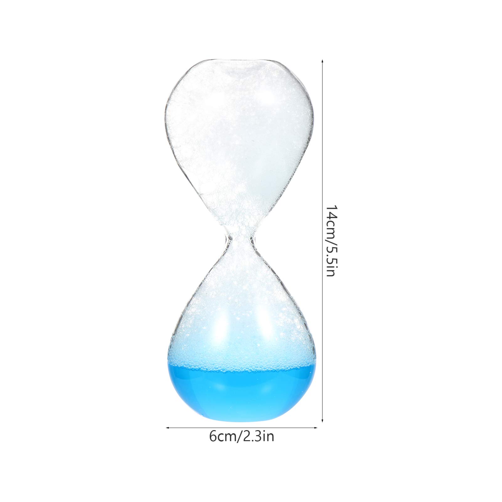 **Cabilock Blue Glass Hourglass Timer - 3-Minute Liquid Motion Bubble Timer for Meditation, Yoga, and Relaxation - Unique Home Decor and Birthday Gift Idea**