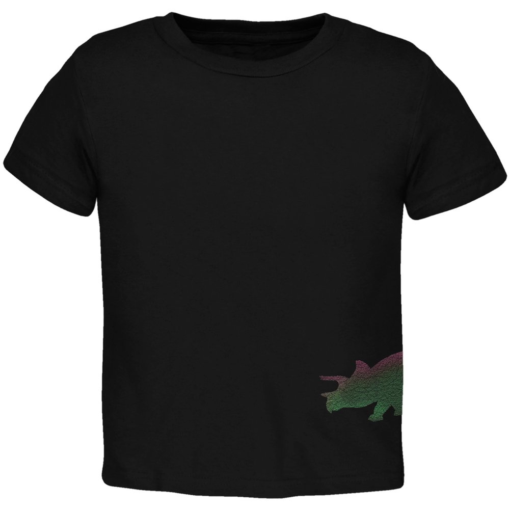 Vintage Triceratops Dinosaur Black Distressed Toddler T-Shirt - Cute Dino Graphic Tee for Boys & Girls - Perfect for Playdates, Preschool & Dinosaur Theme Parties