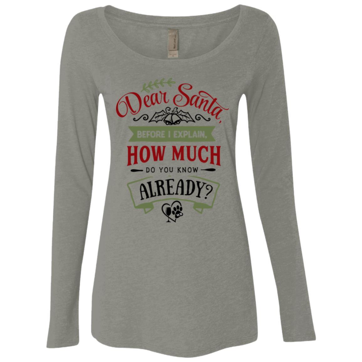 WineyBitches.Co Women's Tri-Blend Long Sleeve Scoop Neck T-Shirt - Soft & Comfortable Casual Wear for Everyday Outfits