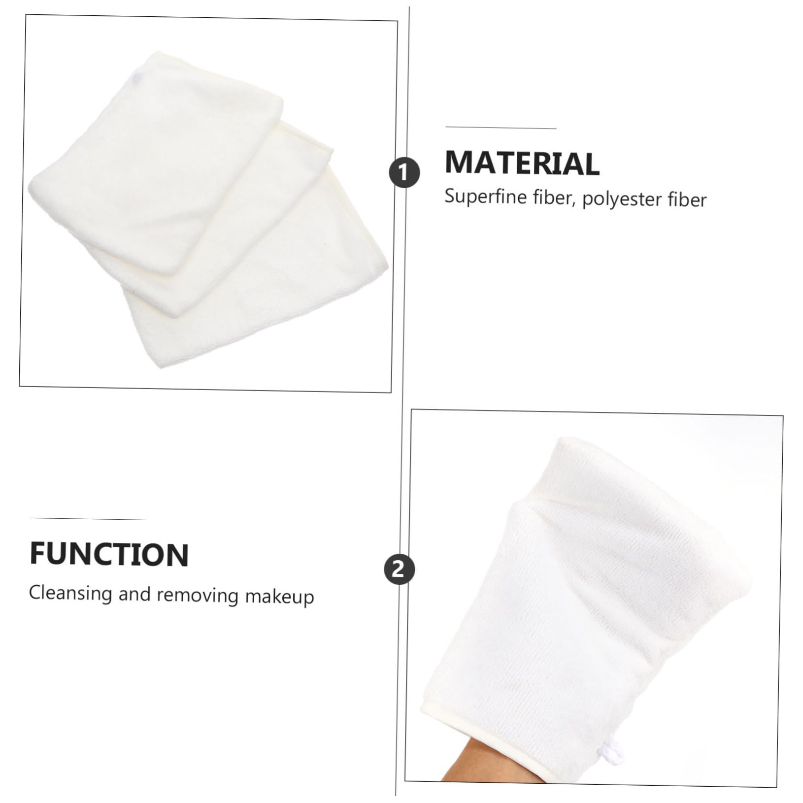 3Pcs Soft Face Cleansing Gloves - Gentle Makeup Remover & Exfoliator for Sensitive Skin | Bath & Shower Essential | Perfect for Daily Skincare Routine & Travel