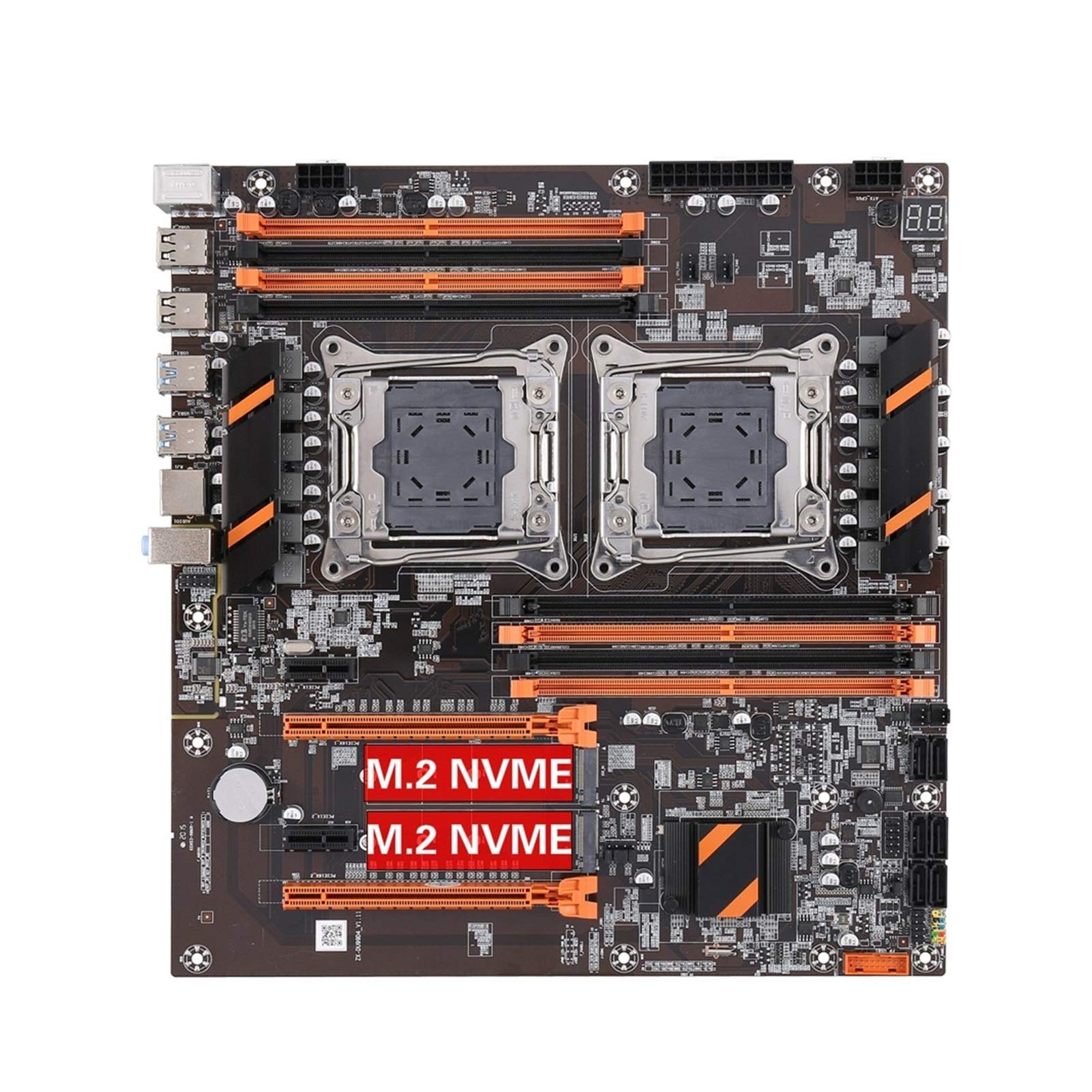 Kllisre X99 Dual CPU Gaming Motherboard - LGA 2011 V3 E-ATX with Dual Xeon Support, USB 3.0, SATA3 & M.2 Slot | High Performance for Gaming PCs, Workstations & Server Builds