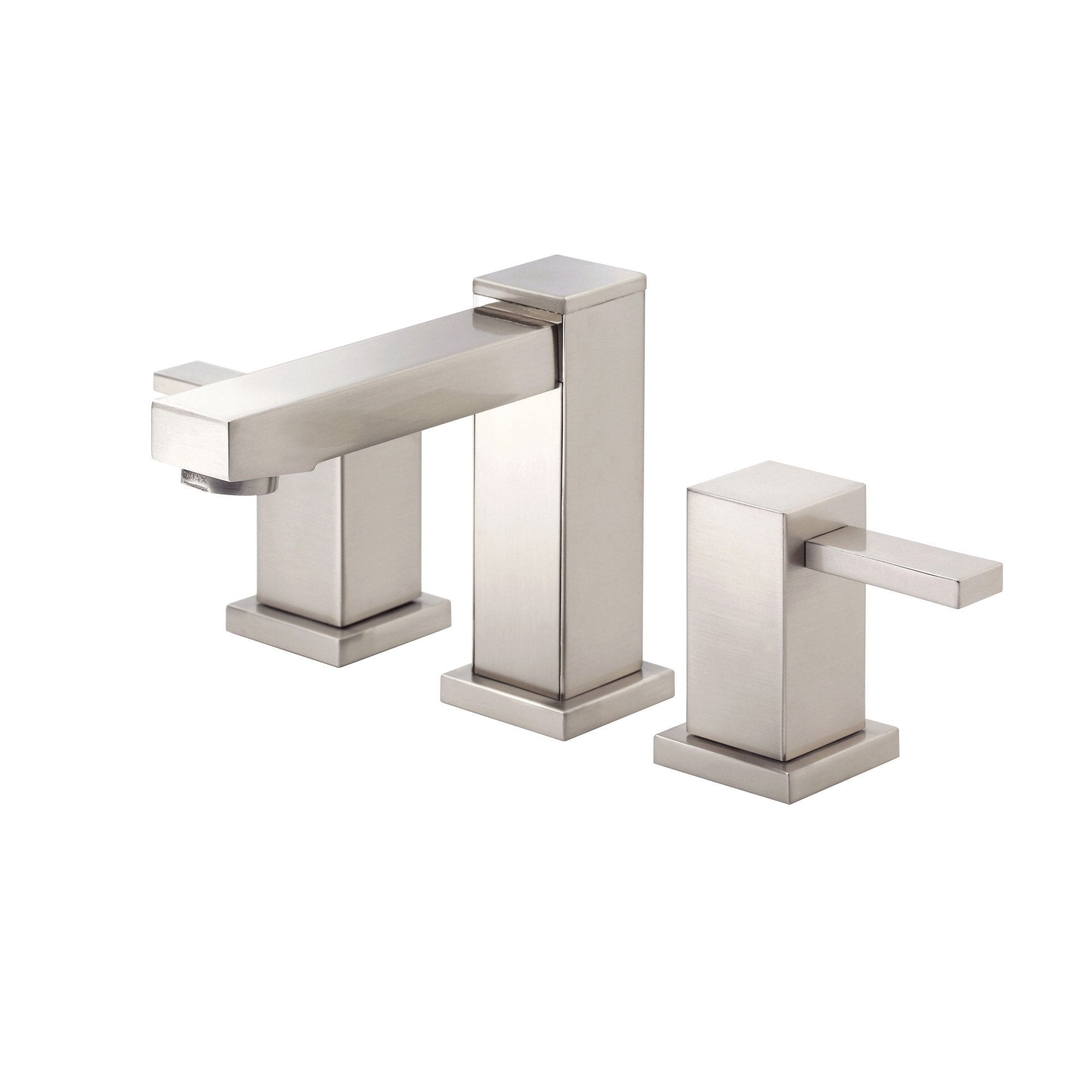 Danze Reef Brushed Nickel Modern Square 2-Handle Widespread Bathroom Sink Faucet - Perfect for Contemporary Bathroom Vanities and Powder Rooms