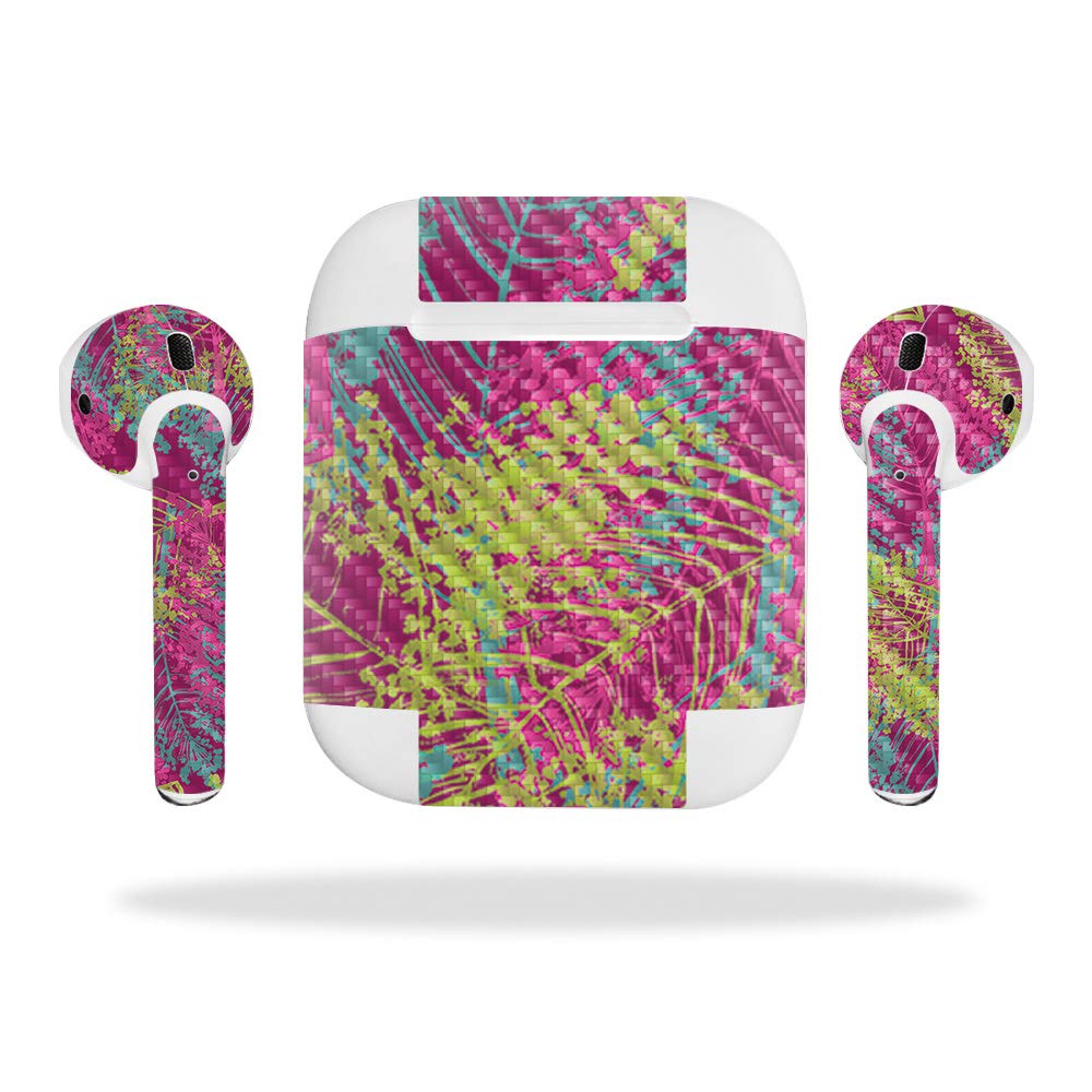 Premium Carbon Fiber Skin for Apple AirPods - Abstract Wood Design | Protective & Durable Textured Cover | Easy to Apply & Remove | Made in USA | Perfect for Gym, Travel & Everyday Use