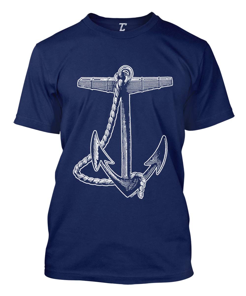 Anchor Nautical Marine Boat Yacht Men's T-Shirt | Classic Sailor Design Cotton Tee for Boating, Sailing & Nautical Enthusiasts