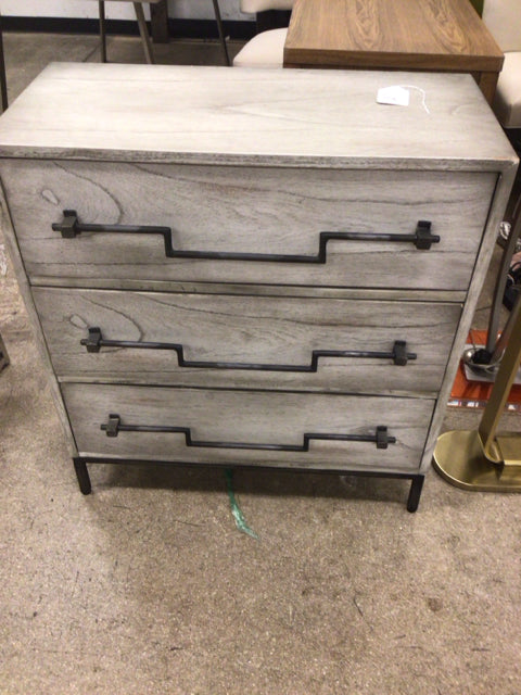 Uttermost 3-Drawer Metal Handle Chest - Stylish Storage Solution for Bedroom, Living Room, or Office Organization