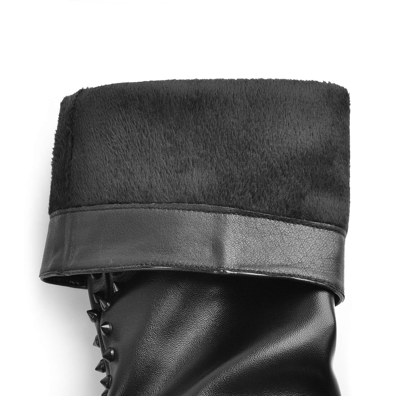 Only Maker Women's Knee High Boots with Zippers - Stiletto Heel Pointed Toe Sexy Booties for Party, Night Out & Fashion