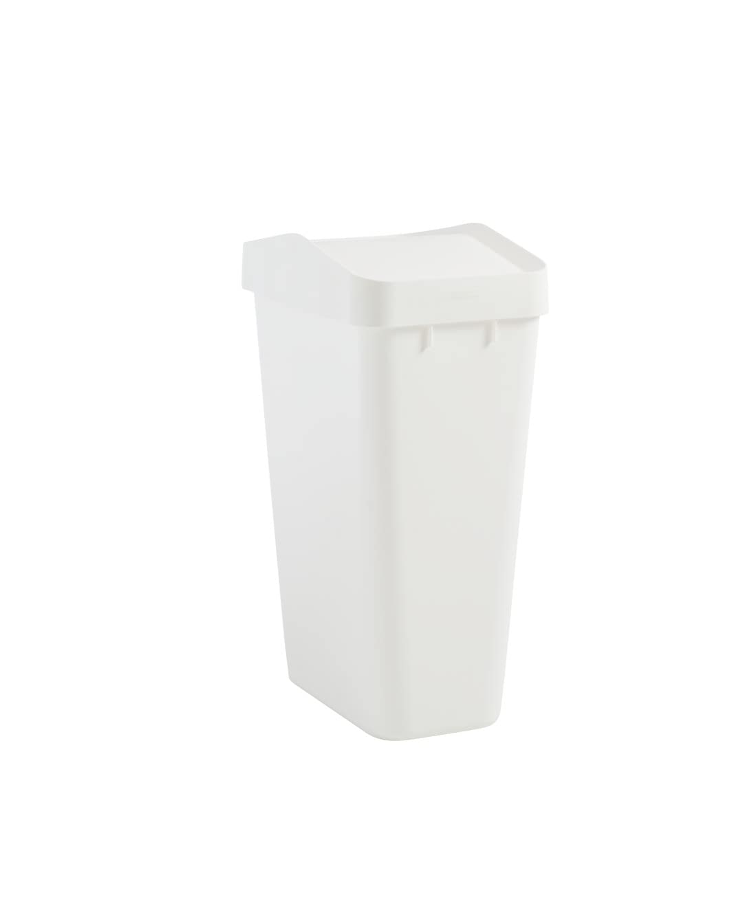 Rubbermaid 12.2 Gallon Swing Top Trash Can with Lid - Slim Modern Kitchen & Home Waste Bin for Easy Access Disposal - Perfect for Under Sink, Bathroom, Office or Garage - White